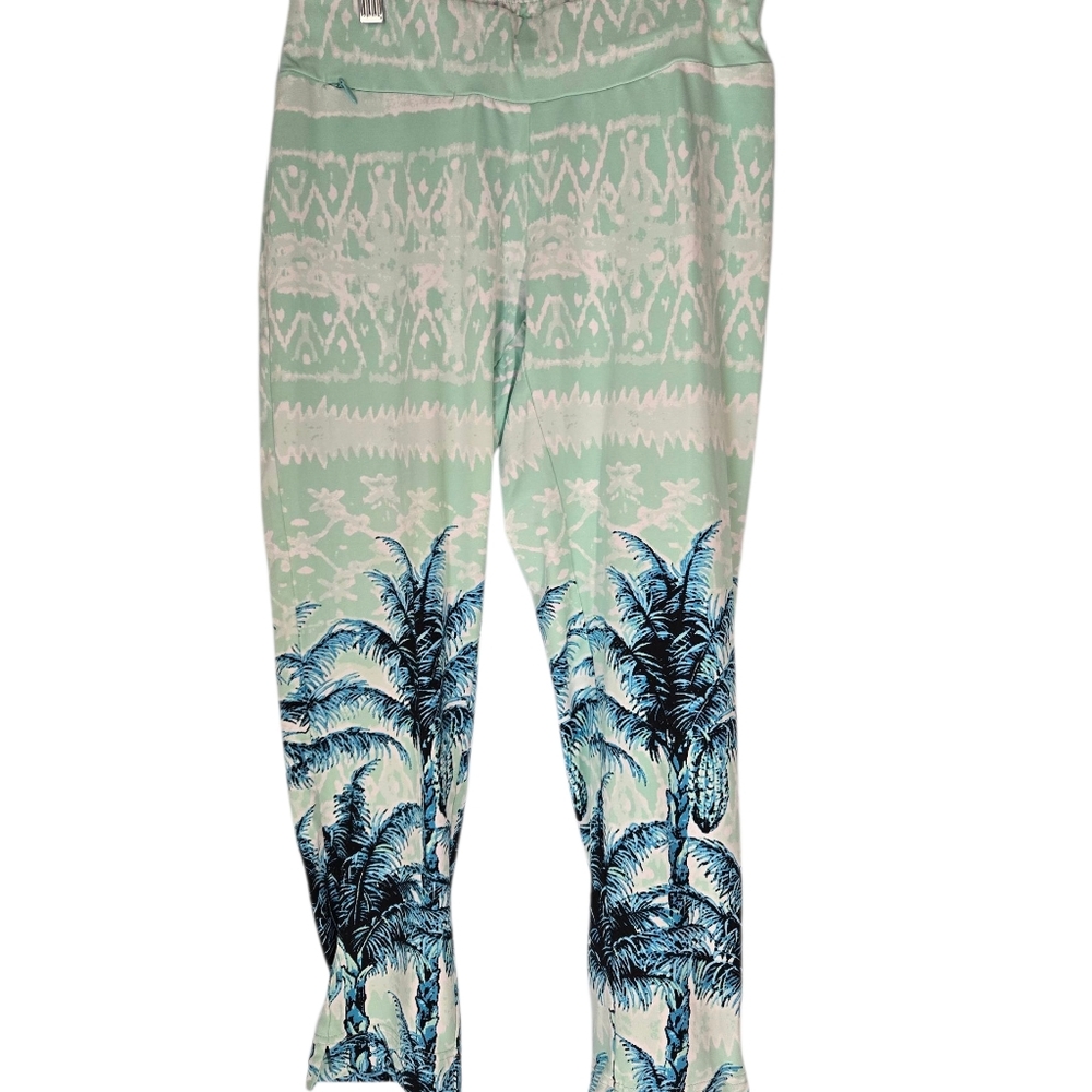 San Solei Capris Leggings Tropical Print Size XS - Picture 2 of 11